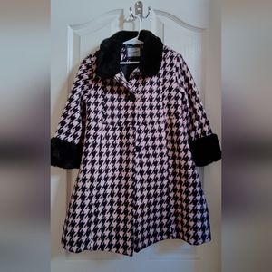 Rothschild Checkered Black & Pink Coat
